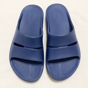OOFOS OOahh Slide Sandals Navy Blue M7 / W9